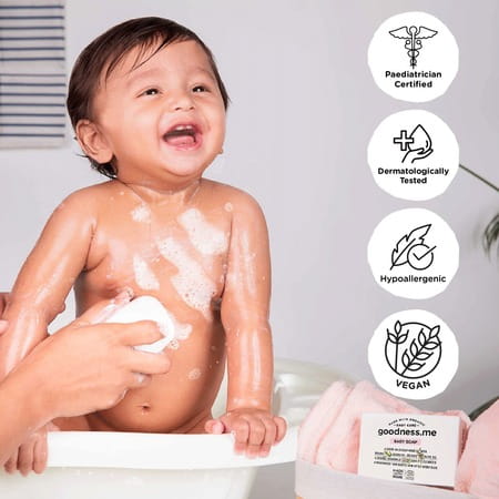 Goodness.Me Certified Organic Moisturizing Baby Soap For Sensitive Skin Pack Of 2 (100g Each)
