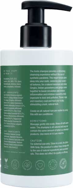 Arata Natural Hydrating Hair Shampoo With Ginkgo Ginger & Indian Gooseberry -300 Ml
