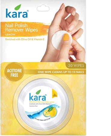 Kara Nail Polish Remover Wipes With Lemon - 30 Wipes