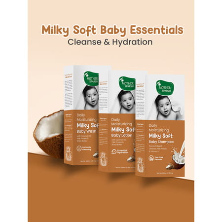 Mother Sparsh Milky Soft Baby Shampoo For Daily Moisturizing - 200ml