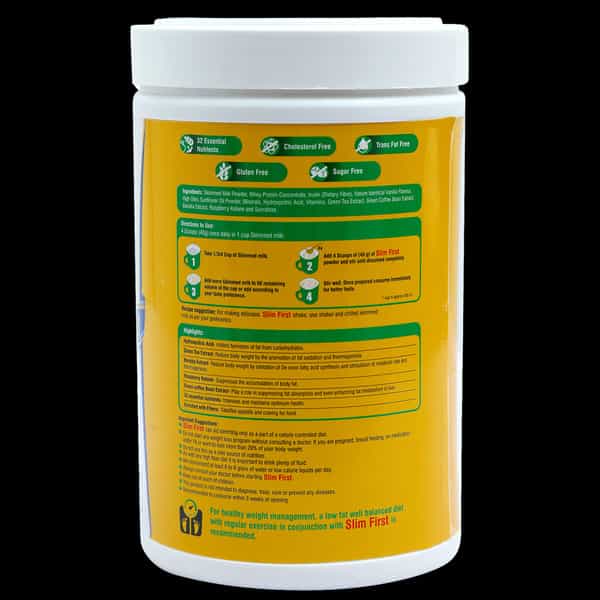 Slimfirst Meal Replacement Shake For Weight Management 400 Gm Sugar | Cholesterol&Gluten-Free Drink