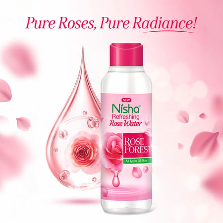 Nisha Refreshing Rose Water For Face 60Ml | Rose Water Face Toner For All Skin Types