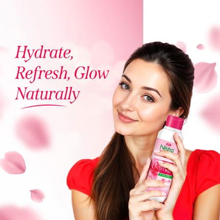 Nisha Refreshing Rose Water For Face 60Ml | Rose Water Face Toner For All Skin Types