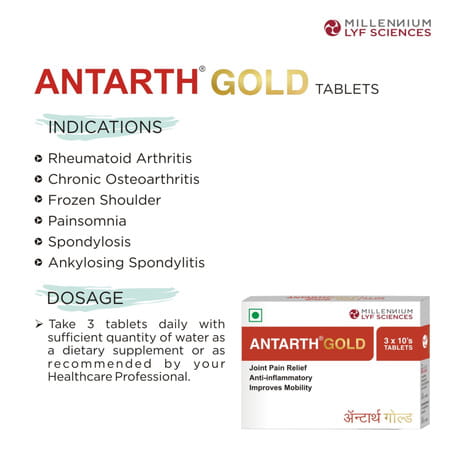 Antarth Gold Strip Of 10 Tablets (Pack Of 3)