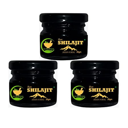Fij Ayurveda Pure Ayurvedic Shilajit/Shilajit Resin (Semi Liquid) - 60gm (Pack Of 3)