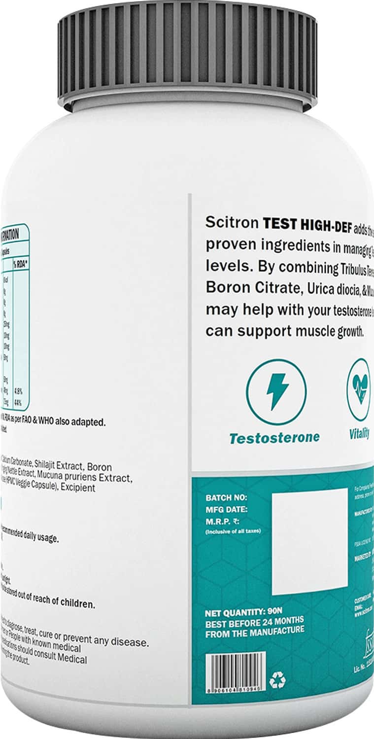 Buy SCITRON TEST HIGH DEF (MEN'S HEALTH, FREE TESTOSTERONE LEVELS ...