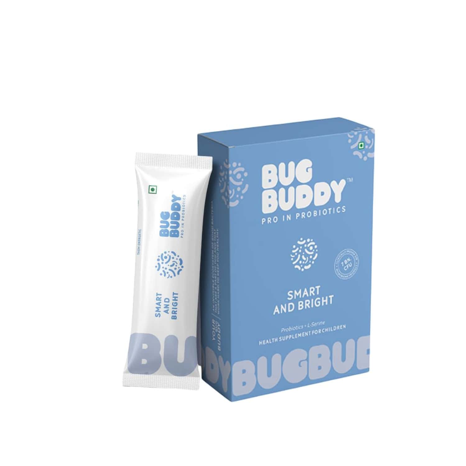 Bug Buddy Smart & Bright | Kids Daily Nutrition For Brain/gut & Immunity | 15 Days Pack