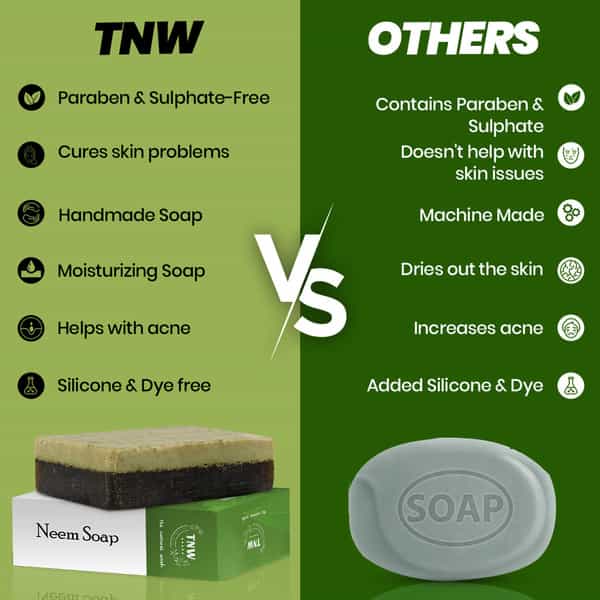 Tnw The Natural Wash Handmade Purifying Neem Soap For Acne And Rashes - 100 Gm