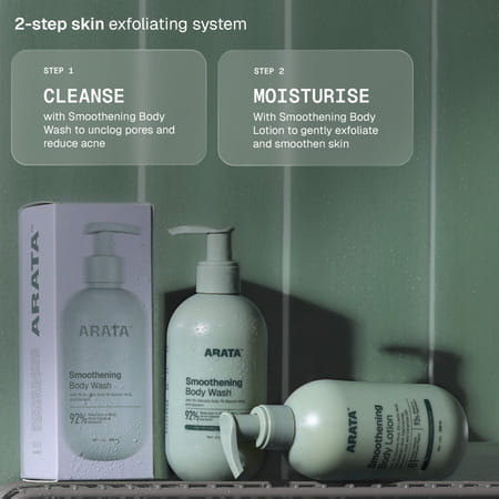 Arata Smoothening Body Wash | Bacne & Bumpy Skin | Salicylic & Glycolic | 250 Ml