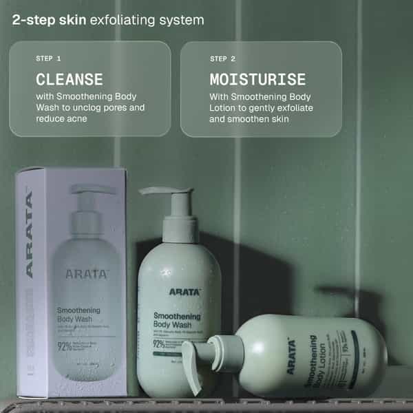 Arata Smoothening Body Wash | Bacne & Bumpy Skin | Salicylic & Glycolic | 250 Ml