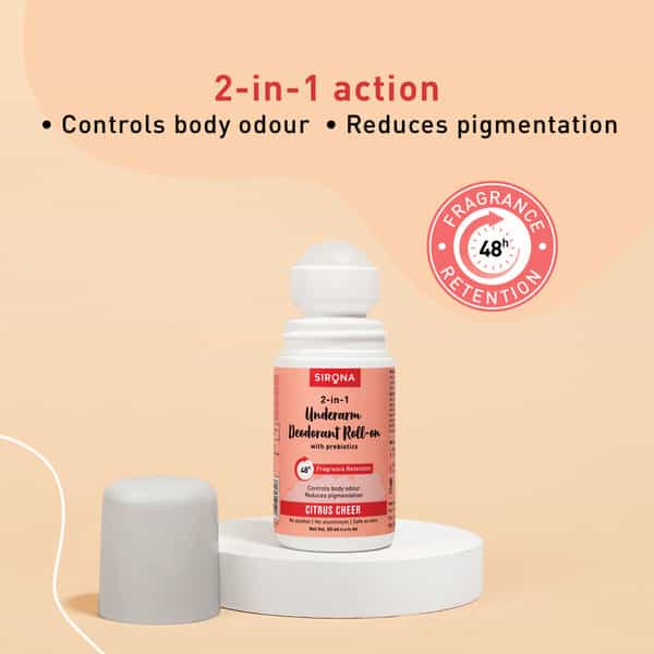 Sirona Underarm Roll On - Citrus Cheer - 50 Ml