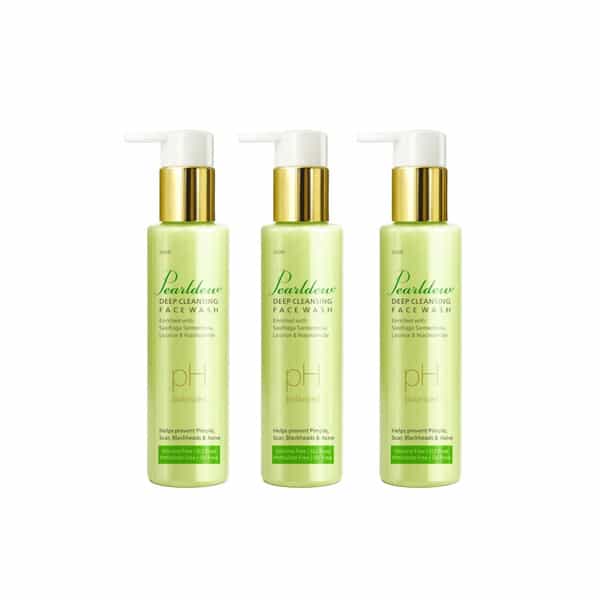 Pearldew Deep Cleansing Face Wash 100 Ml | Neem & Aloe Vera | Paraben Free (Pack Of 3)