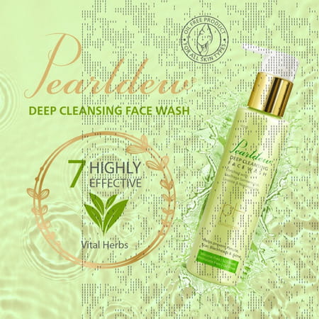 Pearldew Deep Cleansing Face Wash 100 Ml | Neem & Aloe Vera | Paraben Free (Pack Of 3)