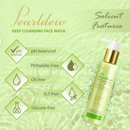 Pearldew Deep Cleansing Face Wash 100 Ml | Neem & Aloe Vera | Paraben Free (Pack Of 3)