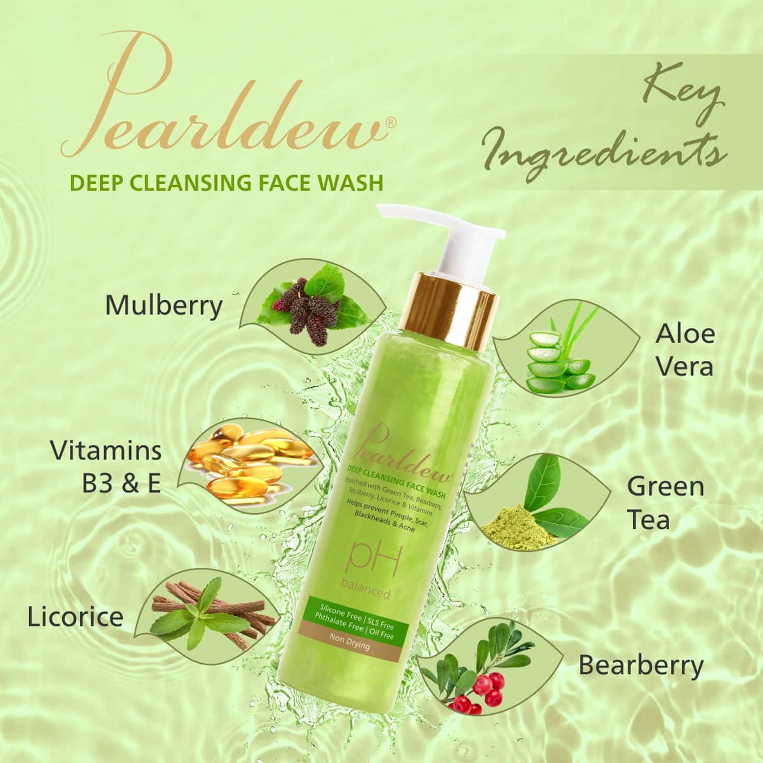 Buy PEARLDEW DEEP CLEANSING FACE WASH 100 ML NEEM & ALOE VERA