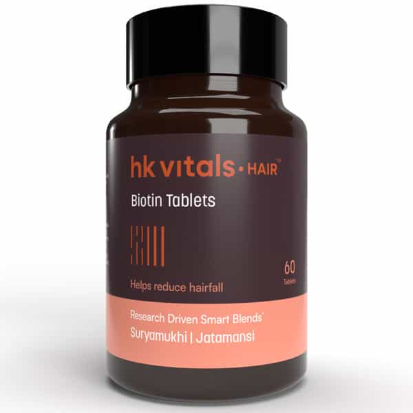 Hk Vitals Biotin (60 Tablets) | Supplement For Hair Growth | Strong Hair And Glowing Skin