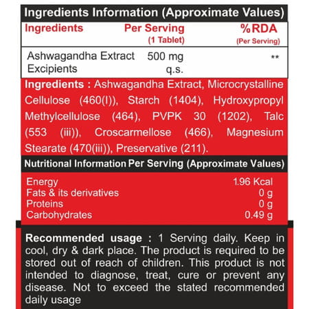 Pharmgrade Healthy Living Ashwagandha 60tabs Red Series