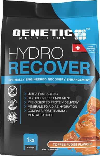 Genetic Nutrition Hydro Recover Carb Protein Recovery Post Training Recovery Drink Toffee Fudge
