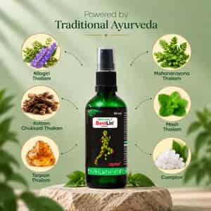 Green Milk Bestlin Liniment - Ayurvedic Pain Relief Oil For Joint & Muscle Pain (90ml)