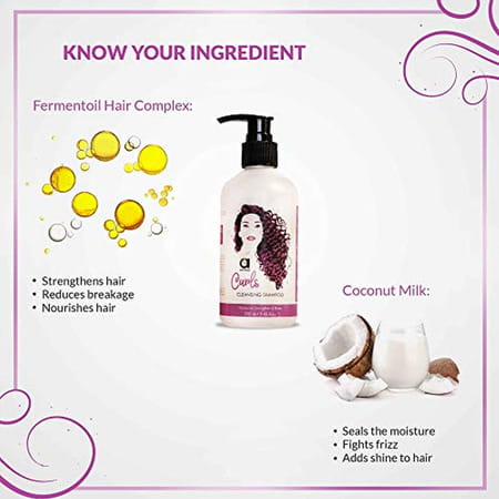 Anveya Curls Cleansing Shampoo For Dry And Frizzy Hair|For Indian Curly Hair|250Ml X Pack Of