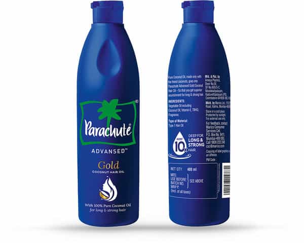 Parachute Advansed Gold Coconut Hair Oil For Long Strong & Gorgeous Hair 400Ml