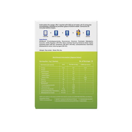 Dr. Morepen Lightlife Pre Meal Nutrition | Weight Management | Green Apple | Sachet | 10 No'S