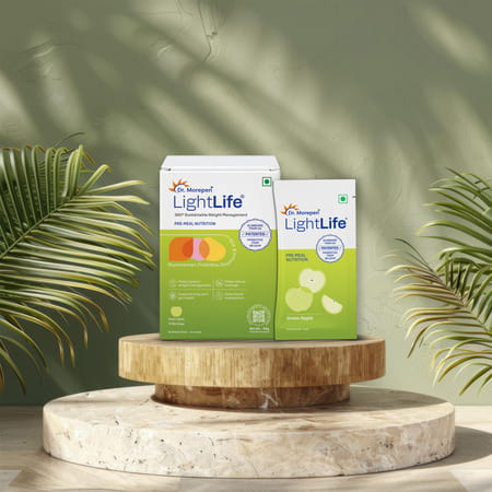 Dr. Morepen Lightlife Pre Meal Nutrition | Weight Management | Green Apple | Sachet | 10 No'S