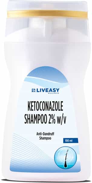 Liveasy Wellness Ketoconazole 2% Bottle Of 100Ml Anti Dandruff Shampoo
