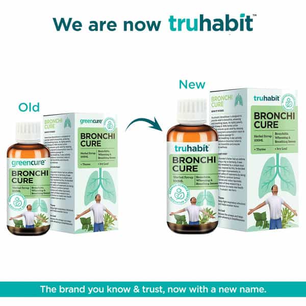 Truhabit Bronchicure Herbal Lung Care Syrup For Asthma | Bronchitis & Breathing - 100Ml