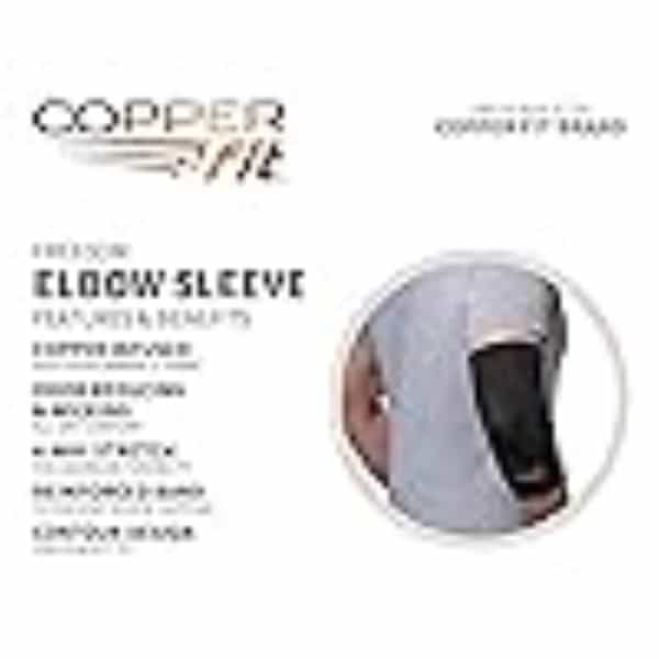 Copper Fit Freedom Elbow Sleeve Adults Copper Infused Black 1 Count