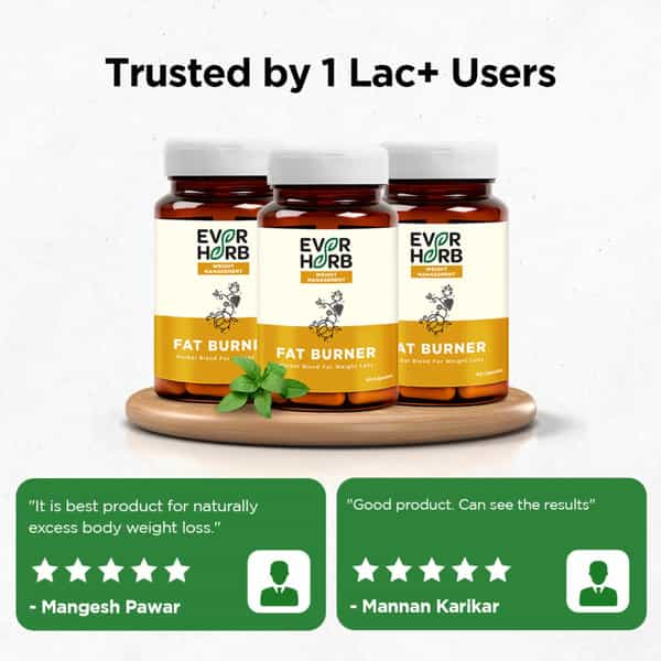 Everherb Fat Burner - Natural Herbal Blend - Accelerates Calorie Burning - 60 Caps (By Pharmeasy)