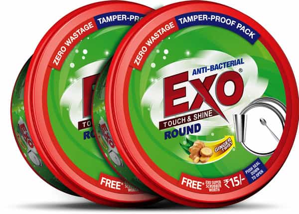 Exo Dishwash Bar - Round Touch & Shine 700 G Pack Of 2