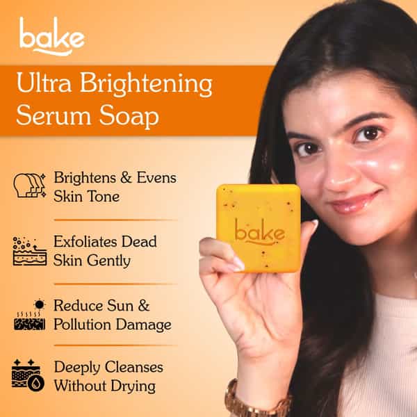Bake 10% Vitamin C Soap With 3% Niacinamide & Turmeric For Pigmentation (Pack Of 3)