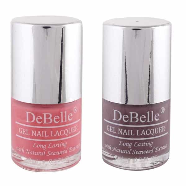Debelle Gel Nail Polish Gift Set Of 2 Bebe Kiss | Majestique Mauve- 16 Ml (8 Ml Each)