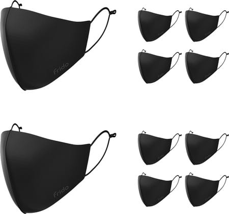 Frido Ultimate Copper Mask For Kids|reusable|super Breathable|ear Loops|age Group 14-18|pack Of 10