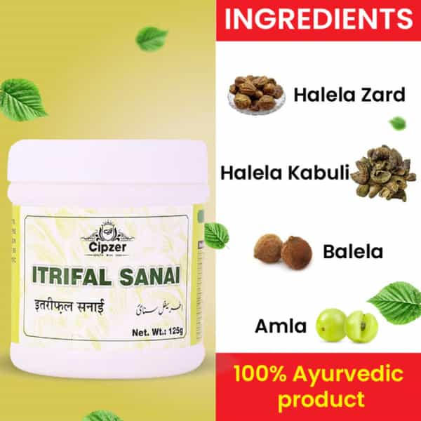 Cipzer Itrifal Sanai 125Gm | Herbal Tonic For Constipation| Dizziness & Headache Relief