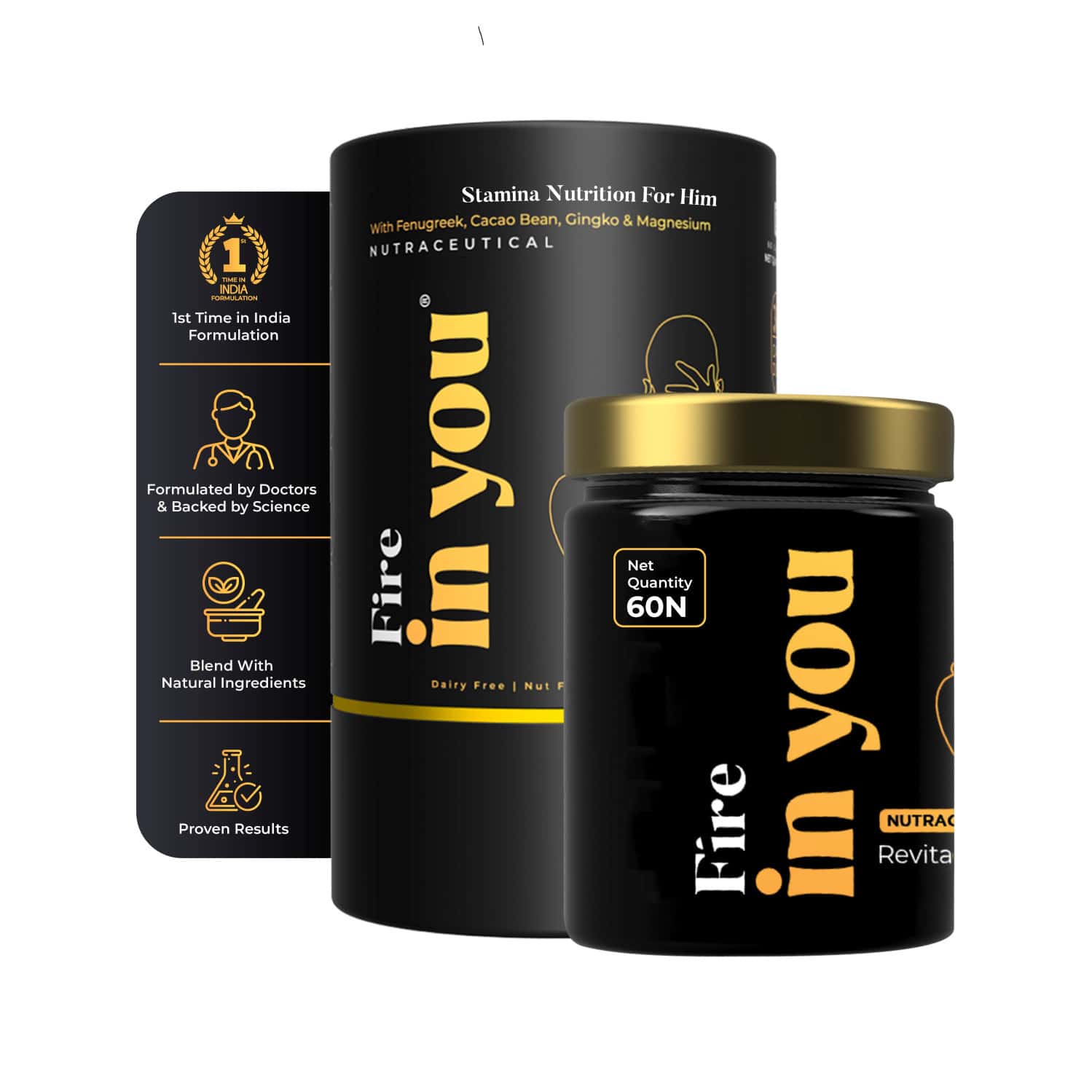 Fire In You- Premium Testosterone Booster Supplement For Men |mood Support & Endurance