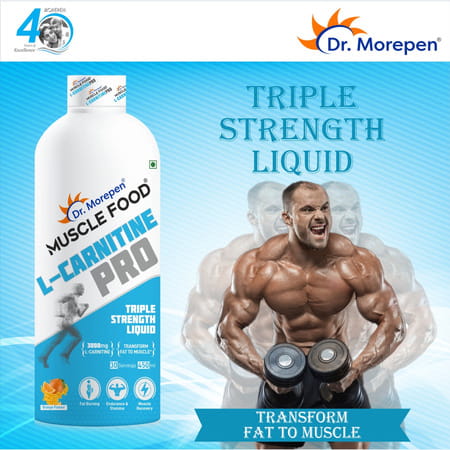 Dr. Morepen Muscle Food L-Carnitine Pro Orange 450ml