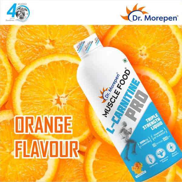 Dr. Morepen Muscle Food L-Carnitine Pro Orange 450Ml