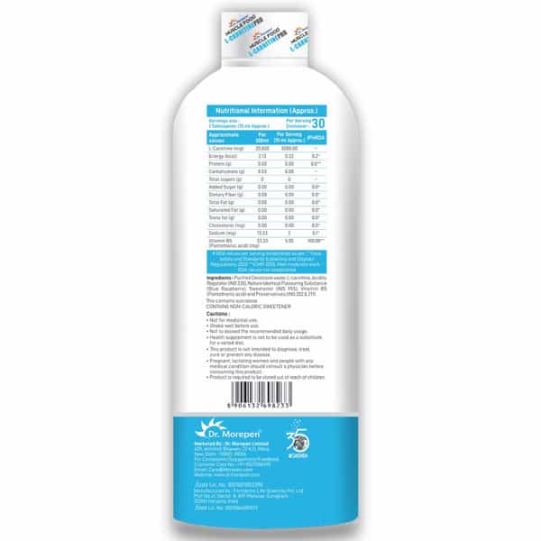 Dr. Morepen Muscle Food L-Carnitine Pro Orange 450Ml