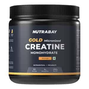 Nutrabay Gold Micronised Creatine Monohydrate - 250g | Orange|pre/post Workout Supplement