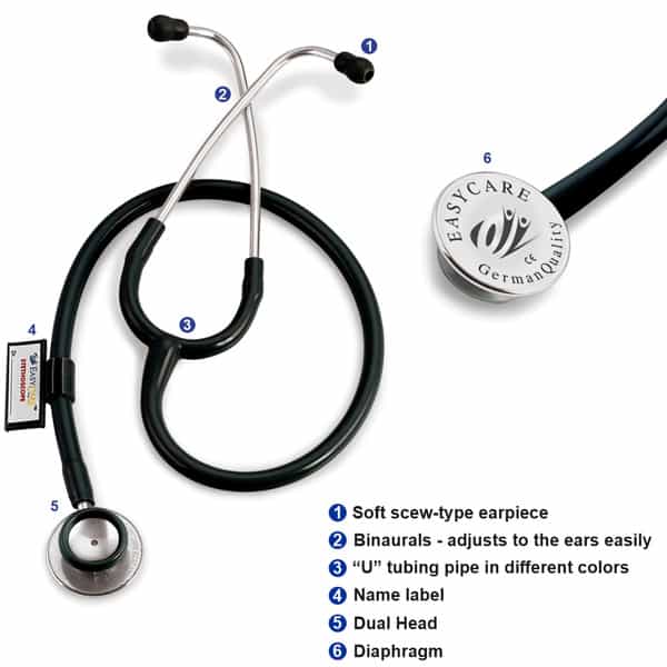 Easycare (German Tech.) Head Stethoscope Perfect For Medical And Home - Ec036