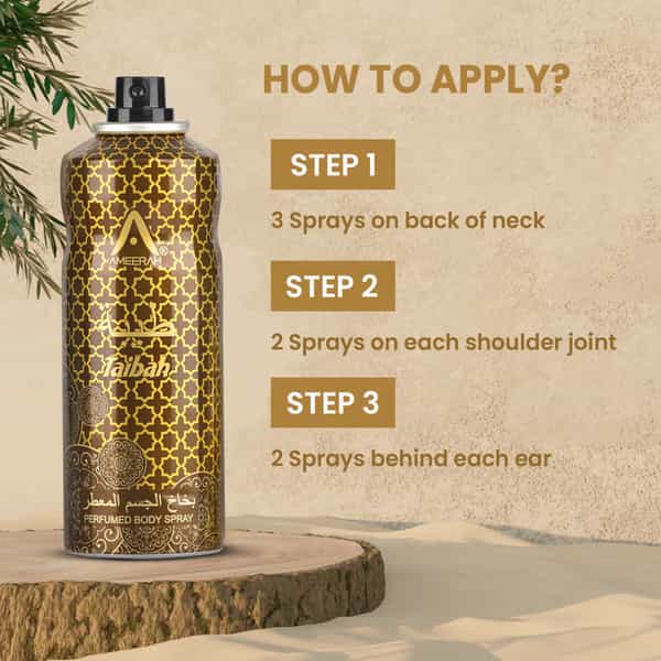 St.john Ameerah Perfumed Body Spray Taibah Deodorant For Men-200Ml