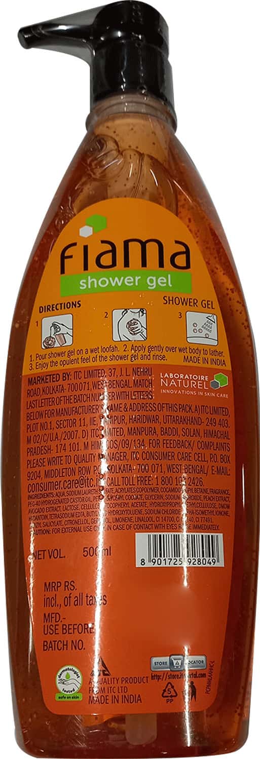 Buy FIAMA SHOWER GEL PEACH & AVOCADO MOISTURISED SKIN WITH SKIN