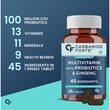 Carbamide Forte Multivitamin With Probiotics Supplement - 30 Tablets