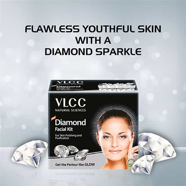 Vlcc Diamond Single Facial Kit For Skin Polishing & Purification - 60 Gm