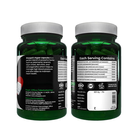 Sheopal'S Super Combo Herbal Diabdex 30capsule For Blood Sugar & Hyper 60capsule For Hypertension