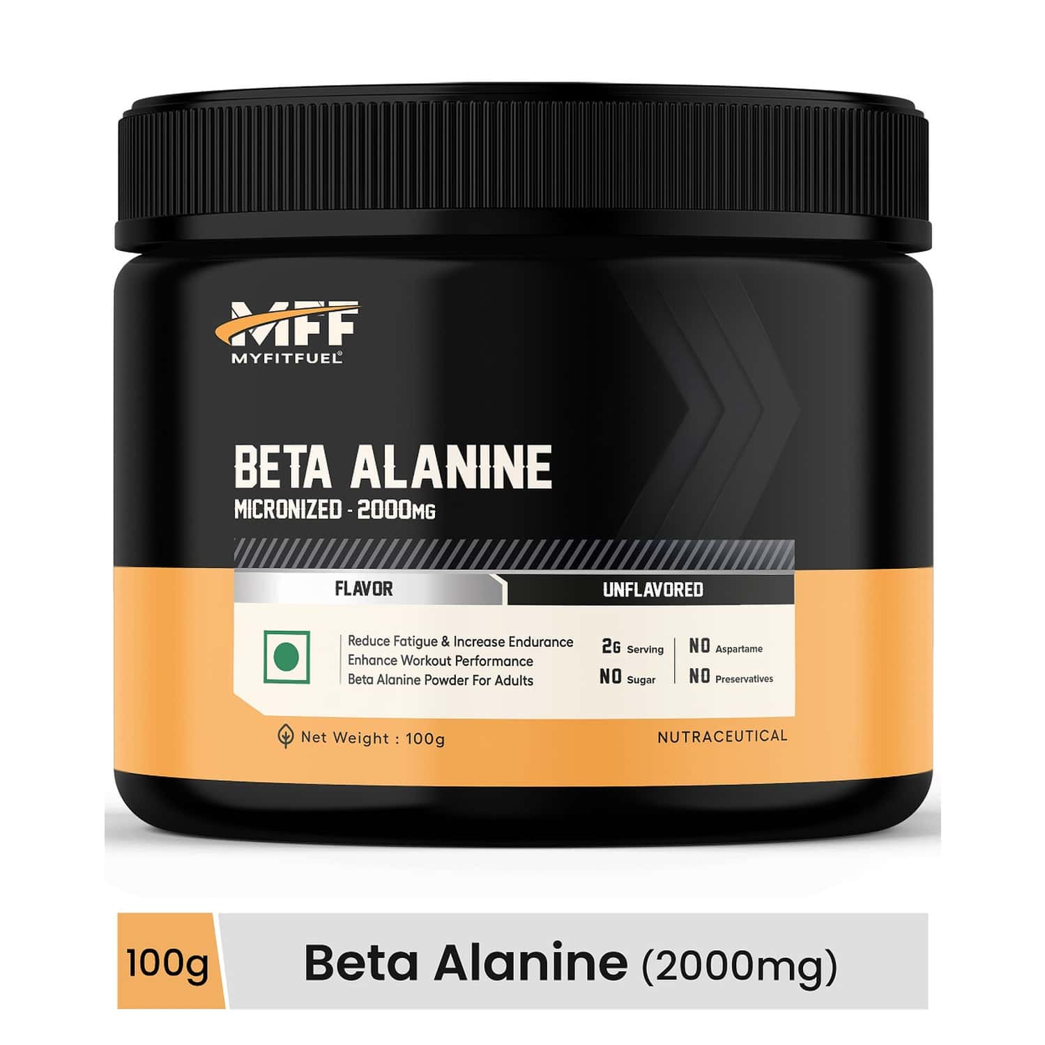Myfitfuel Beta Alanine (100 Gm) Unflavoured| Amino Acid