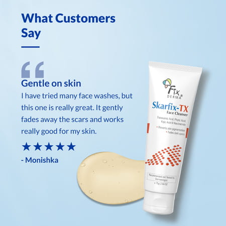 Fixderma Skarfix-Tx Face Cleanser With Tranexamic Acid, Kojic Acid & Niacinamide Face Wash 75 Gm