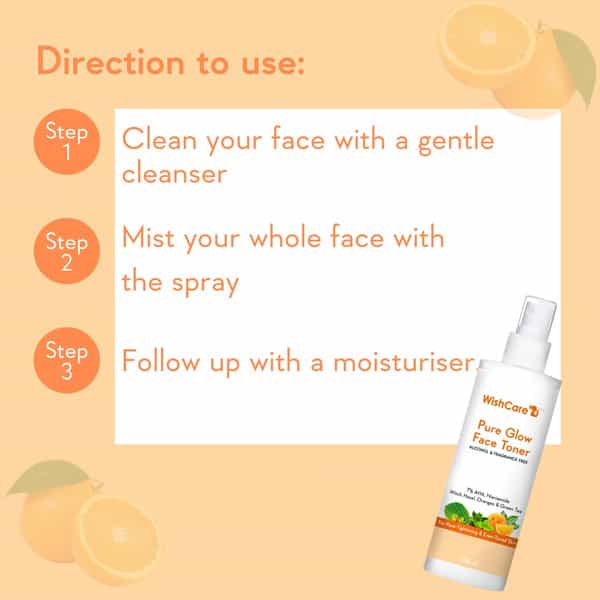 Wishcare Pure Glow Face Toner For Glowing Skin | Pore Tightening With 5% Fruit Aha (200Ml)